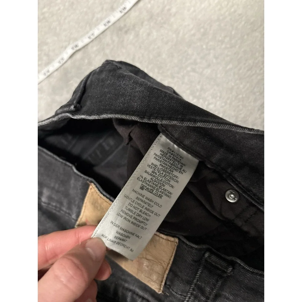 True Religion Ricky Relaxed‎ Straight Jeans Men's 36x32 Black Faded Flap Pocket
